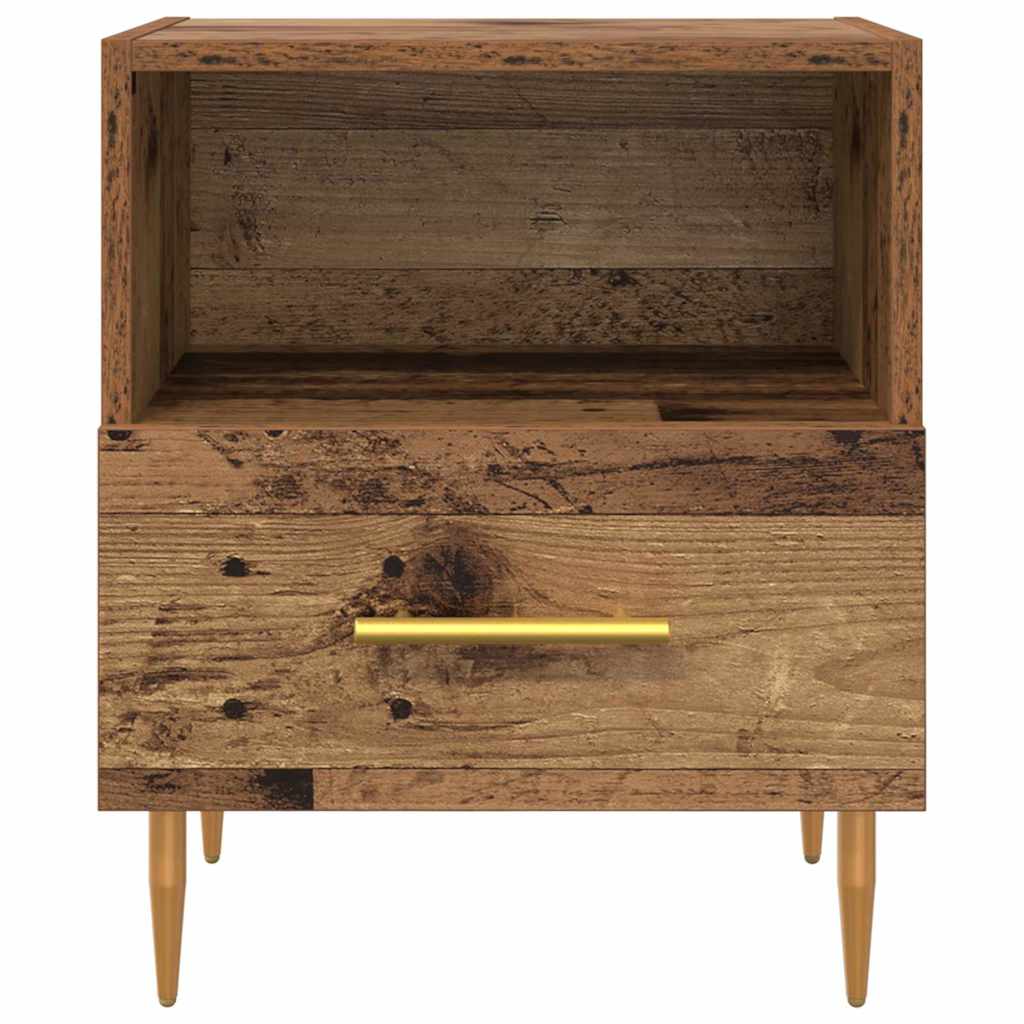 Κομοδίνο 2 pcs Παλιό ξύλο 40 x 35 x 47,5 εκ Επεξεργασμένο ξύλο