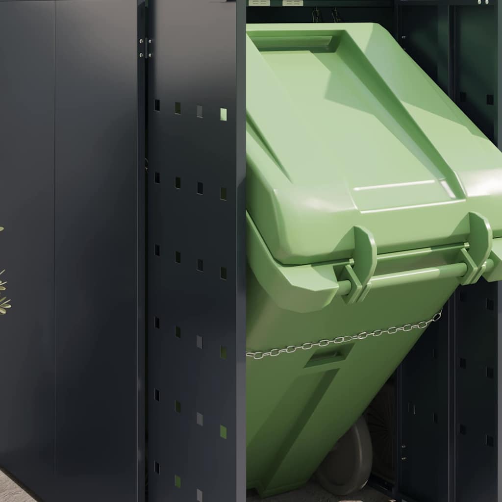 Αποθήκη τροχήλατου κάδου για 2 κάδους Ανθρακί