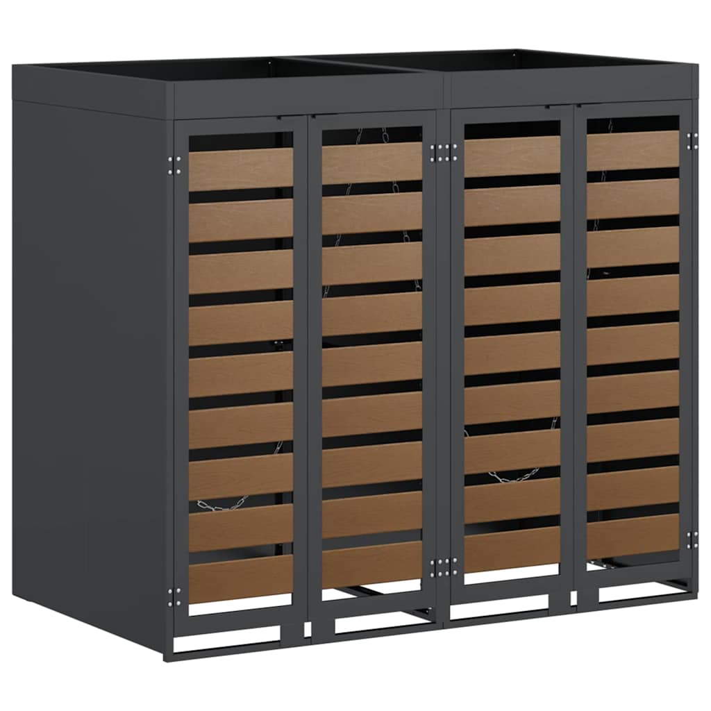 Αποθήκη τροχήλατου κάδου για 3 κάδους 340 x 77.5 x 115.5 εκ - Pakobazaar