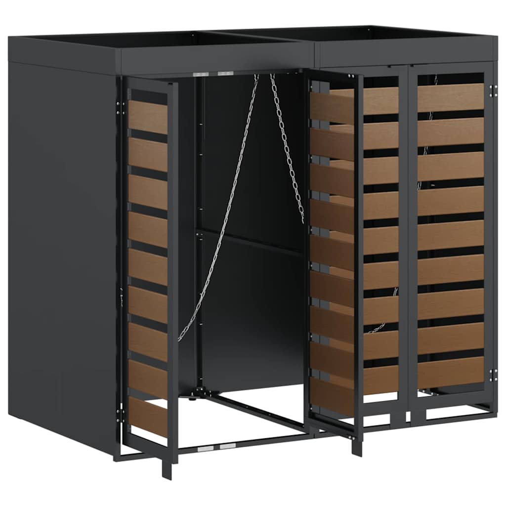 Αποθήκη τροχήλατου κάδου για 3 κάδους 340 x 77.5 x 115.5 εκ - Pakobazaar