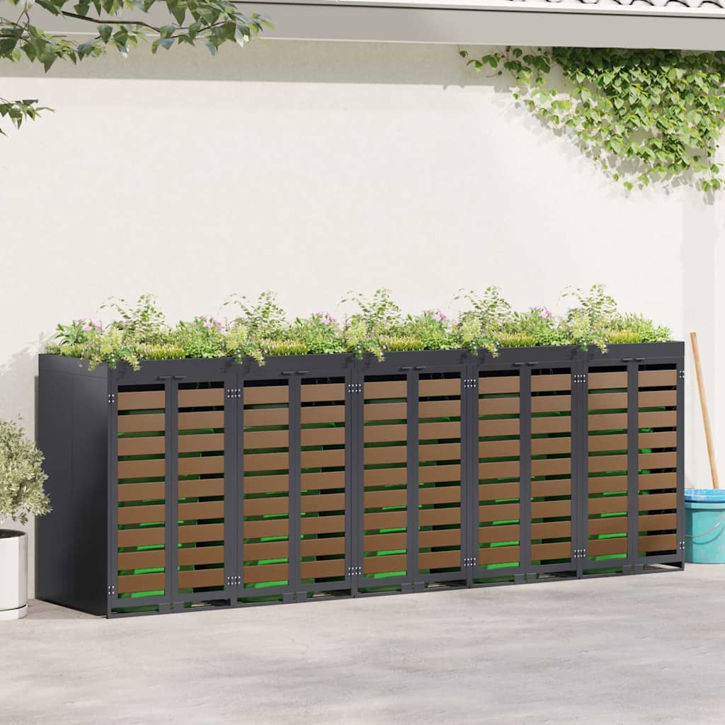 Αποθήκη τροχήλατου κάδου για 3 κάδους 340 x 77.5 x 115.5 εκ - Pakobazaar