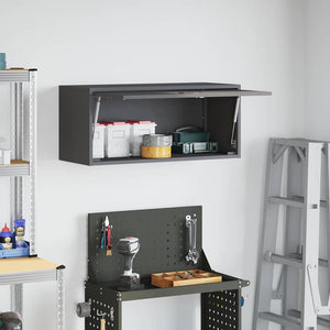 Ντουλάπι τοίχου για γκαράζ Μαύρο 80 x 33 x 35 εκ - Pakobazaar