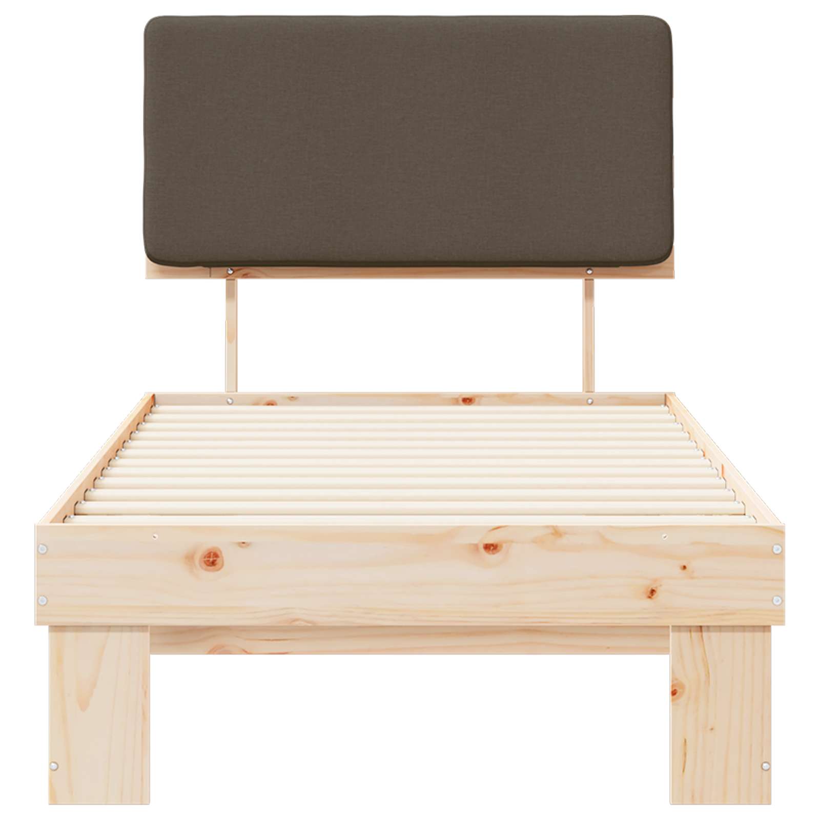 Σκελετός Κρεβατιού με Επενδεδυμένο Κεφαλάρι Taupe 100 x 200 cm