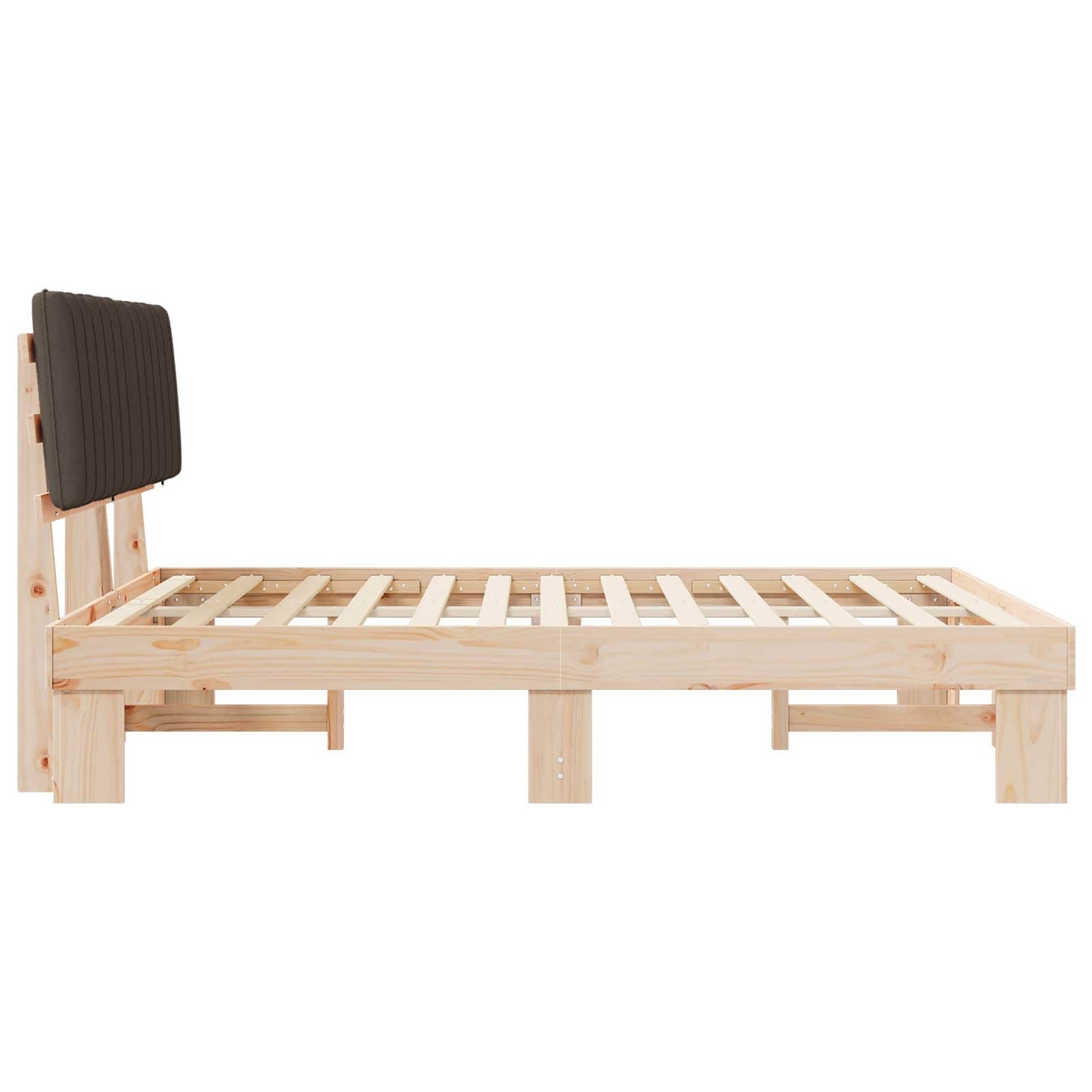 Σκελετός Κρεβατιού με Επενδεδυμένο Κεφαλάρι Taupe 160 x 200 cm