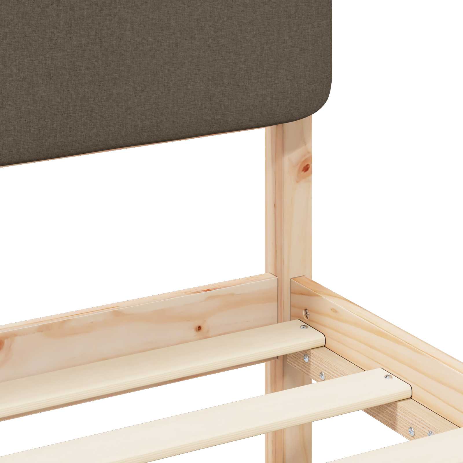 Σκελετός Κρεβατιού με Επενδεδυμένο Κεφαλάρι Taupe 160 x 200 cm