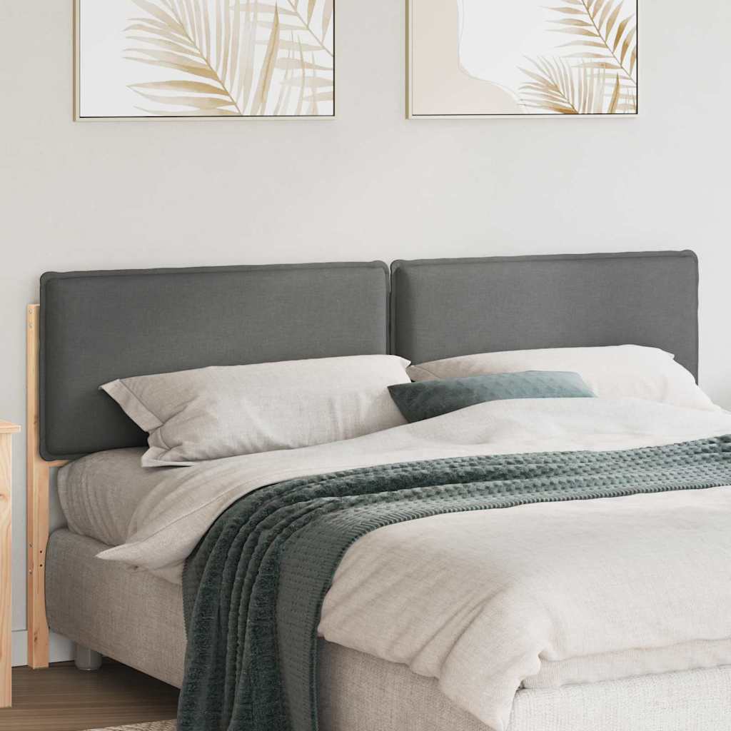 Ταπετσαρισμένο κεφαλάρι Φυσικό και Ανοιχτό Γκρι 200 cm