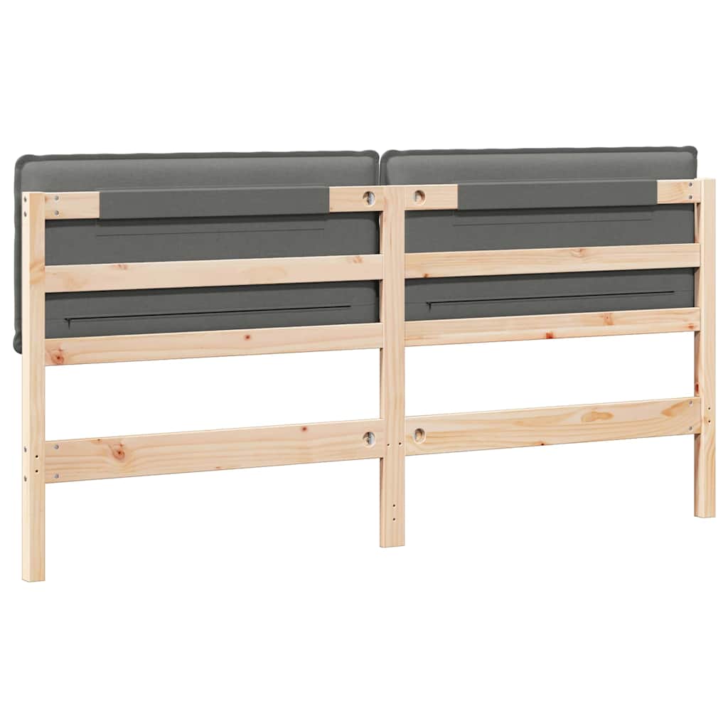 Ταπετσαρισμένο κεφαλάρι Φυσικό και Ανοιχτό Γκρι 200 cm