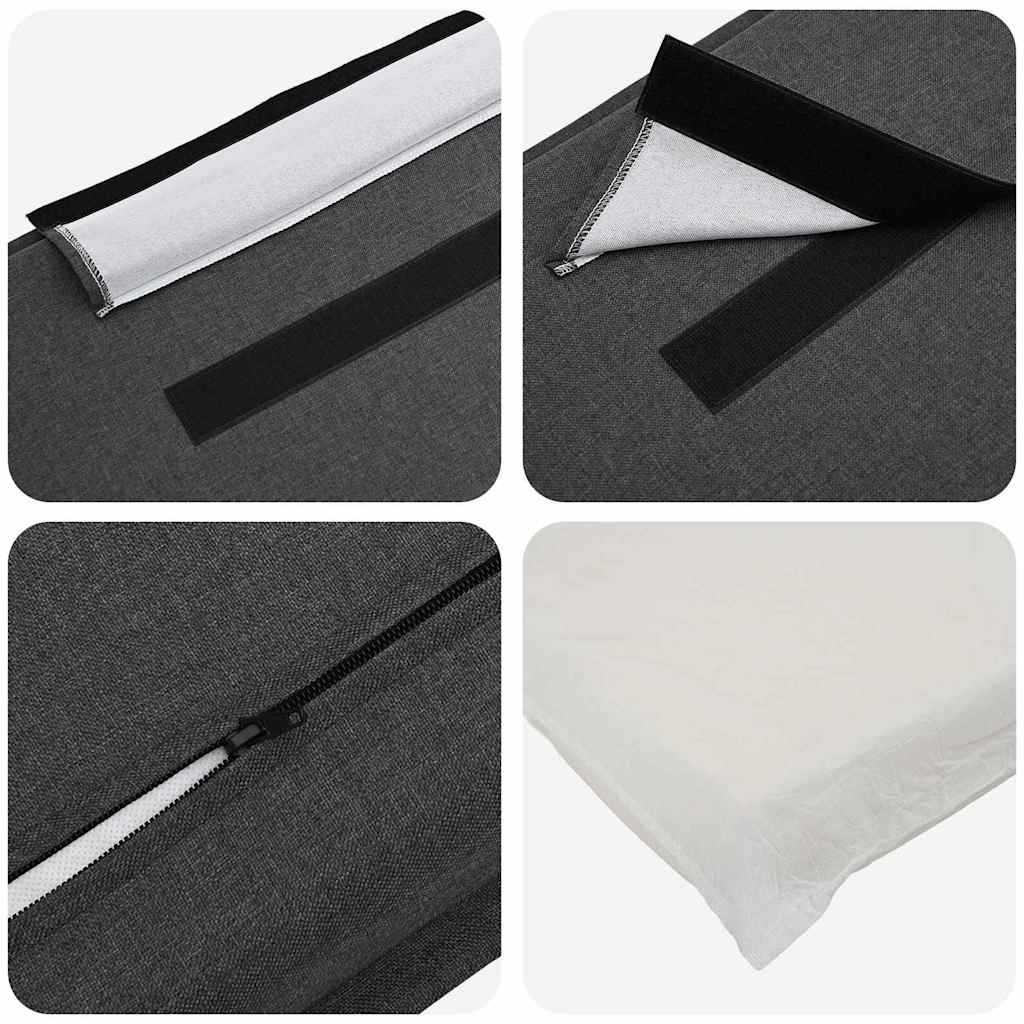 Ταπετσαρισμένο κεφαλάρι Φυσικό και Σκούρο Γκρίζο 200 cm