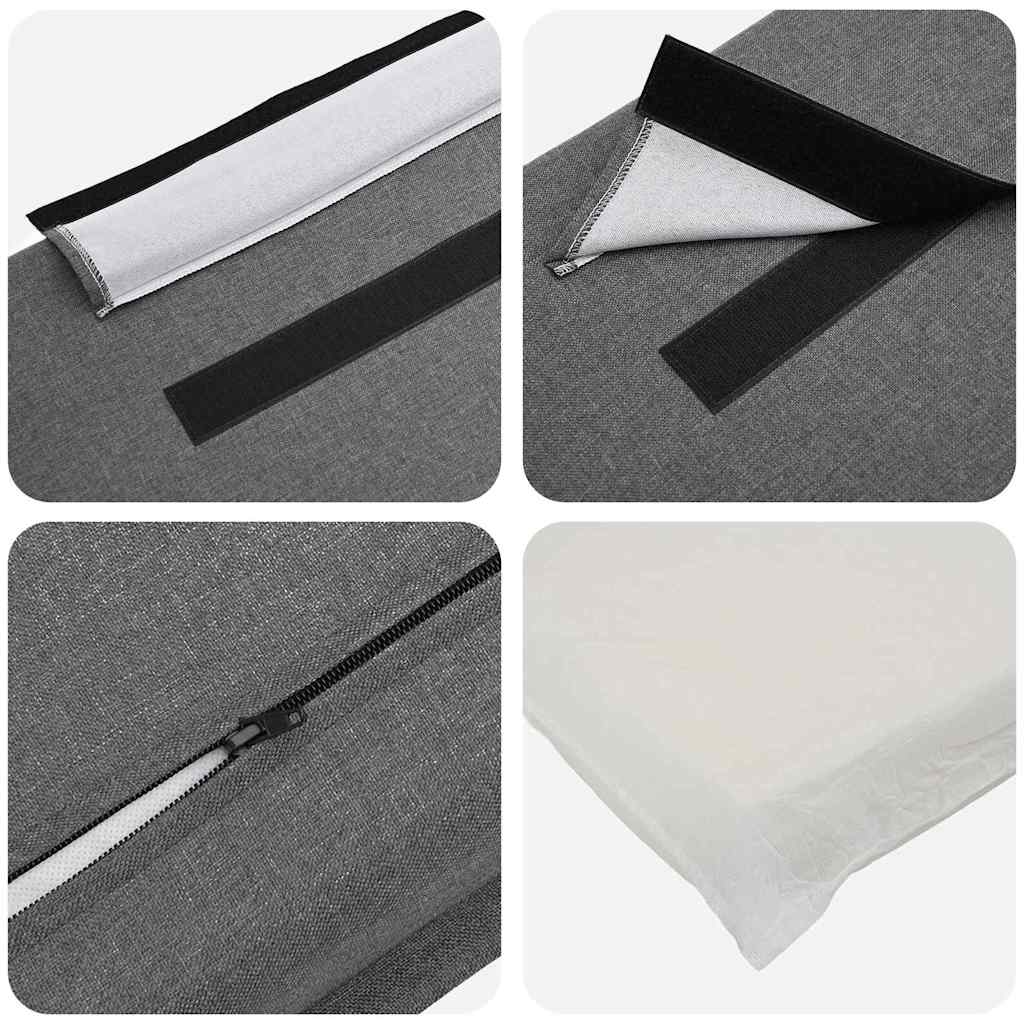 Ταπετσαρισμένο κεφαλάρι Φυσικό και Ανοιχτό Γκρι 180 cm