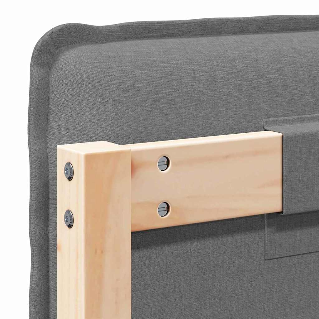 Ταπετσαρισμένο κεφαλάρι Φυσικό και Ανοιχτό Γκρι 180 cm