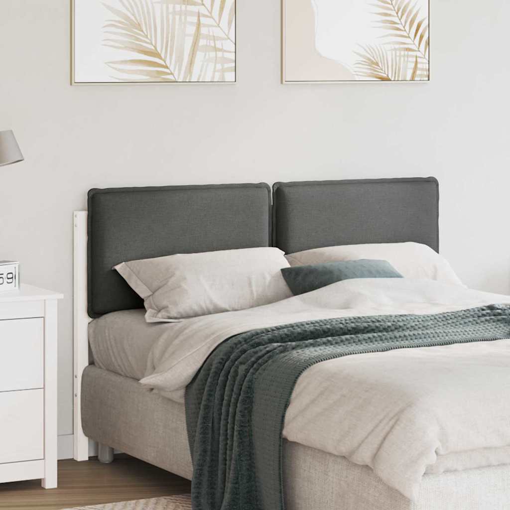 Ταπετσαρισμένο κεφαλάρι Λευκό και Ανοιχτό Γκρι 160 cm