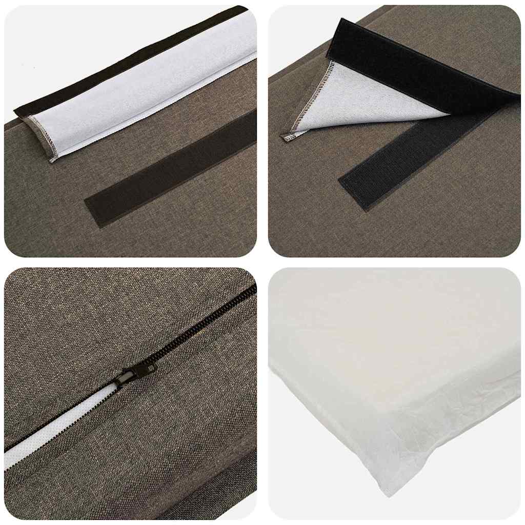 Ταπετσαρισμένο κεφαλάρι Φυσικό και Ανοιχτό Γκρι 120 cm