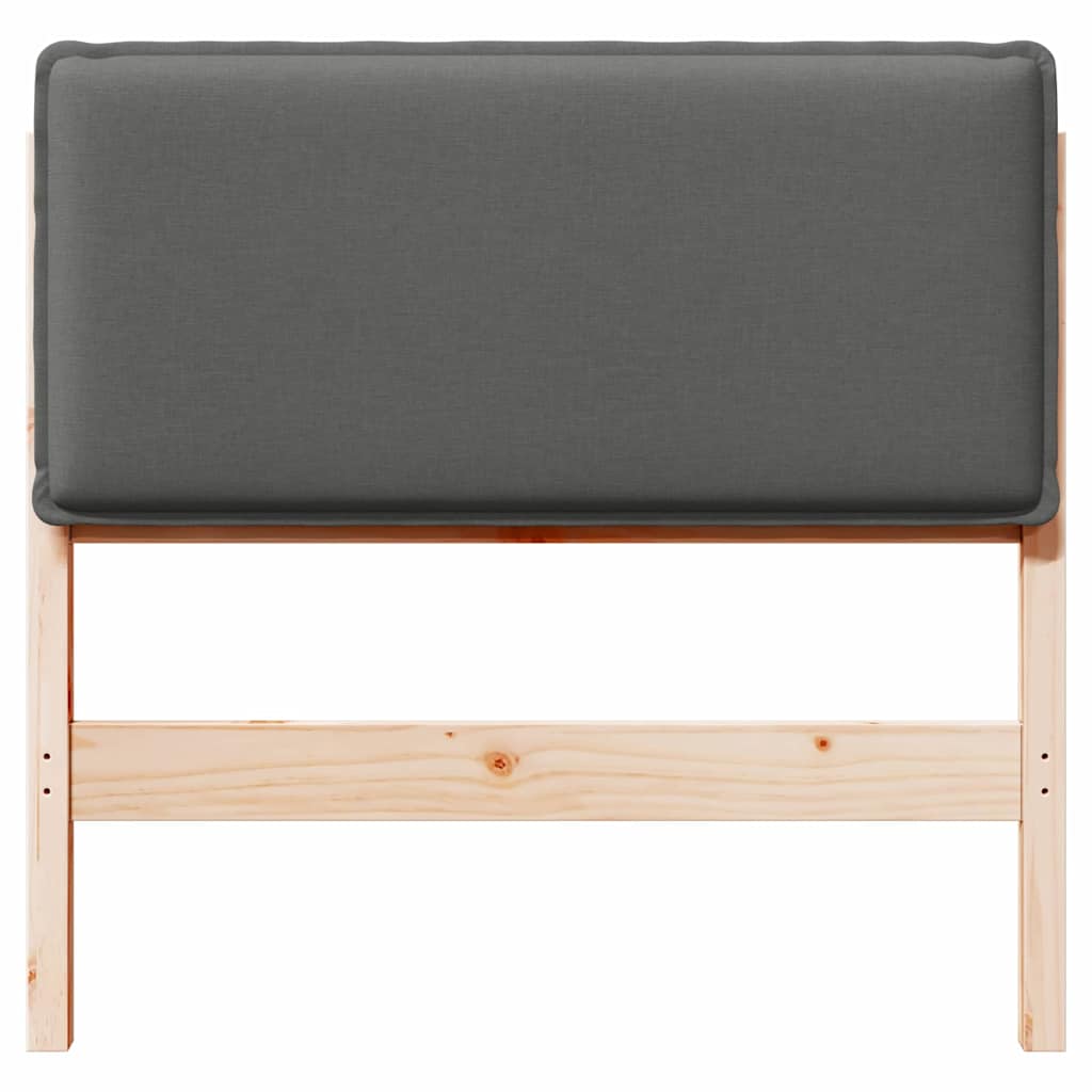 Ταπετσαρισμένο κεφαλάρι Φυσικό και Ανοιχτό Γκρι 80 cm