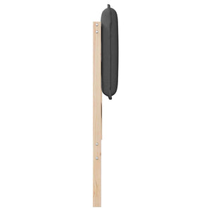 Ταπετσαρισμένο κεφαλάρι Φυσικό και Σκούρο Γκρίζο 80 cm