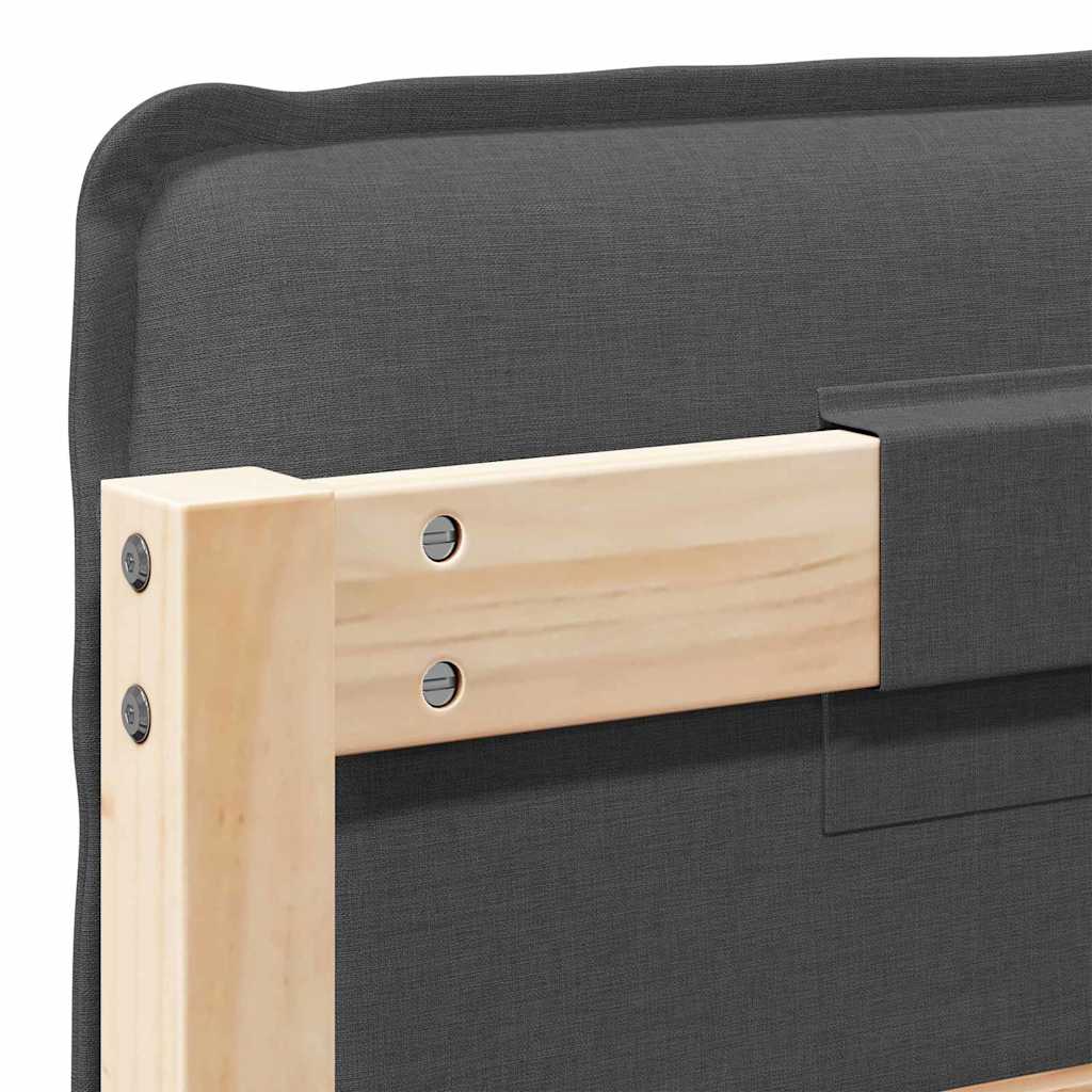 Ταπετσαρισμένο κεφαλάρι Φυσικό και Σκούρο Γκρίζο 75 cm