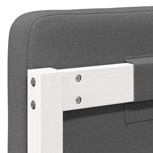 Ταπετσαρισμένο κεφαλάρι Λευκό και Ανοιχτό Γκρι 180 cm