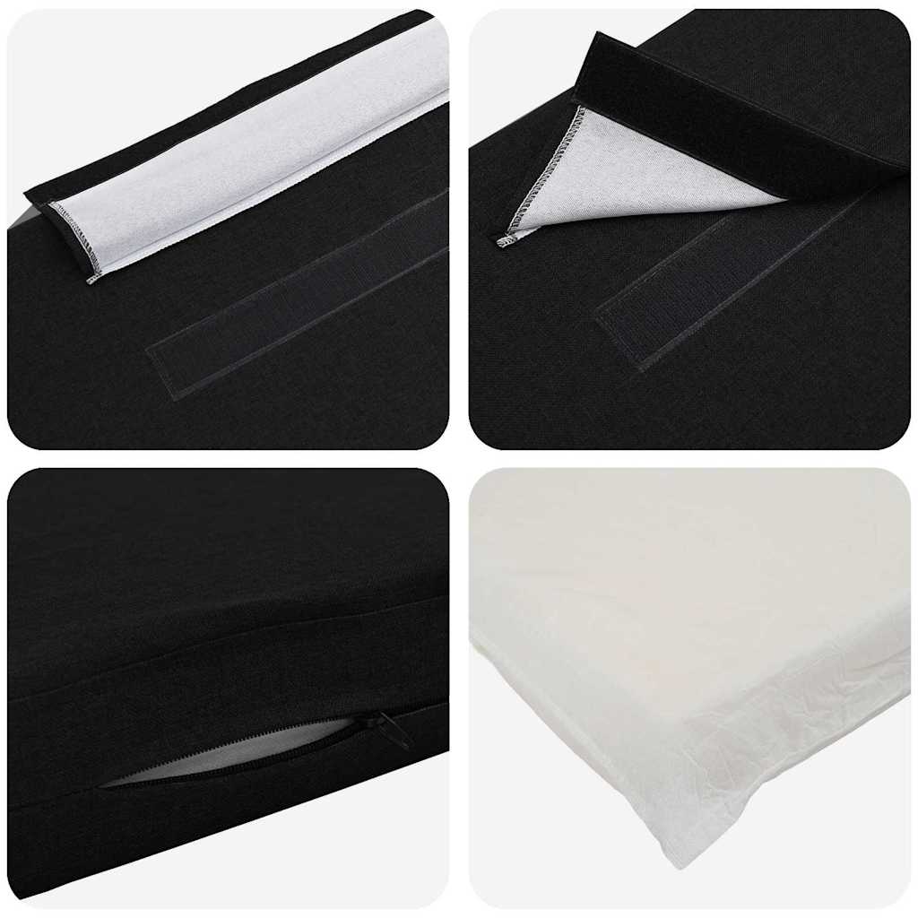 Ταπετσαρισμένο κεφαλάρι με κεφαλάρι Καφέ και Μαύρο 160 cm