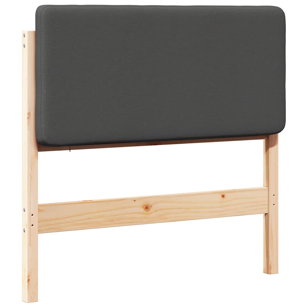 Ταπετσαρισμένο κεφαλάρι με κεφαλάρι Καφέ και Σκούρο Γκρι 100 cm