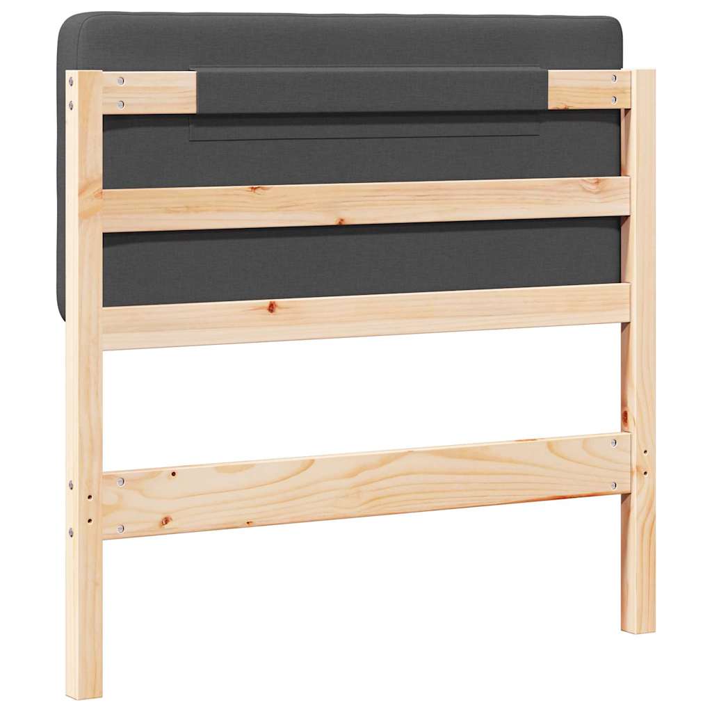 Ταπετσαρισμένο κεφαλάρι με κεφαλάρι Καφέ και Σκούρο Γκρι 100 cm