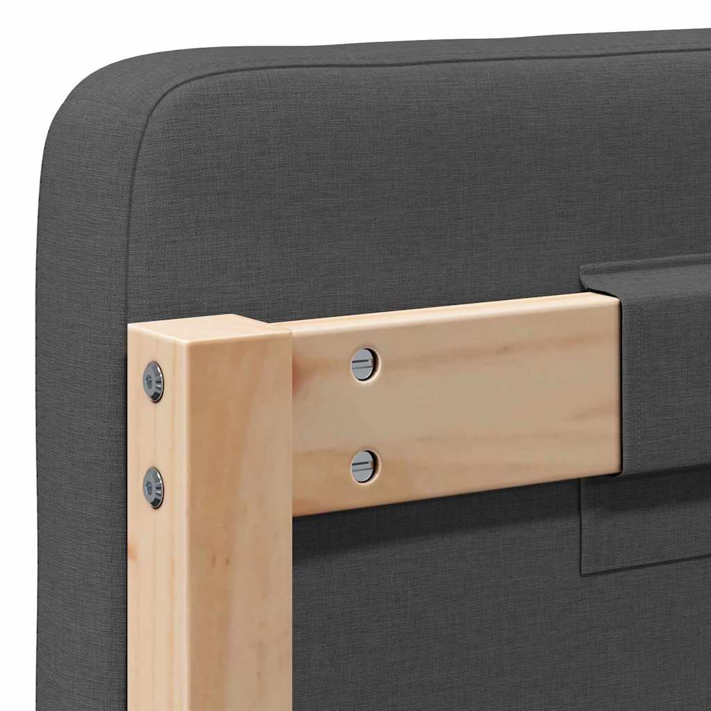 Ταπετσαρισμένο κεφαλάρι με κεφαλάρι Καφέ και Σκούρο Γκρι 80 cm