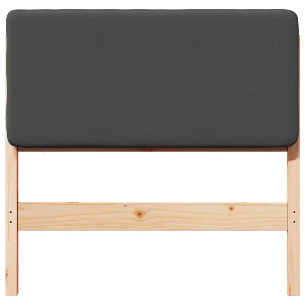 Ταπετσαρισμένο κεφαλάρι με κεφαλάρι Καφέ και Σκούρο Γκρι 80 cm