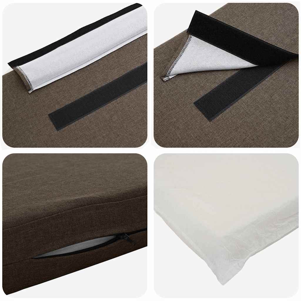 Ταπετσαρισμένο κεφαλάρι με κεφαλάρι Καφέ και Ταπεί 80 cm