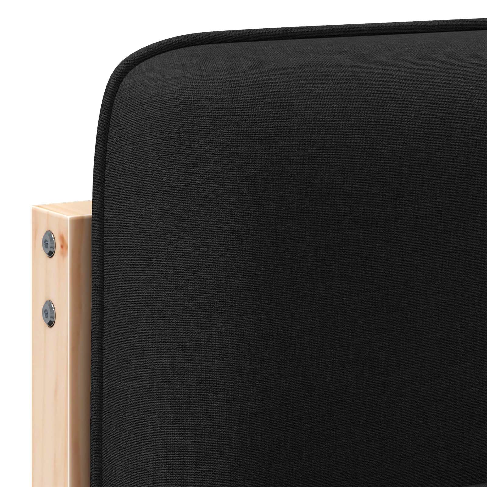 Ταπετσαρισμένο κεφαλάρι με κεφαλάρι Καφέ και Μαύρο 180 cm