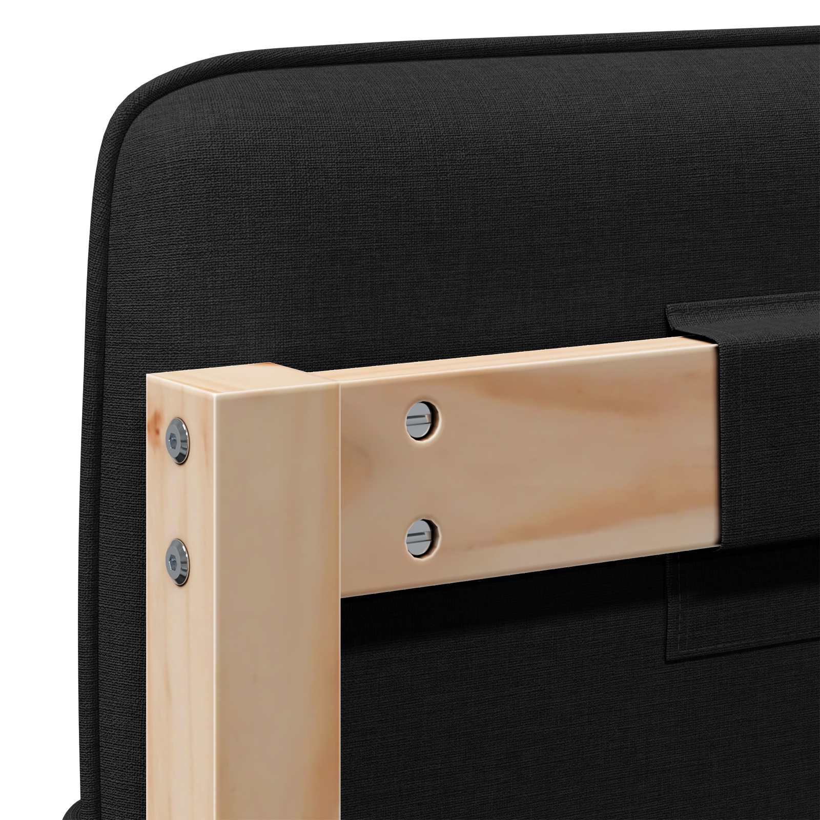 Ταπετσαρισμένο κεφαλάρι με κεφαλάρι Καφέ και Μαύρο 180 cm