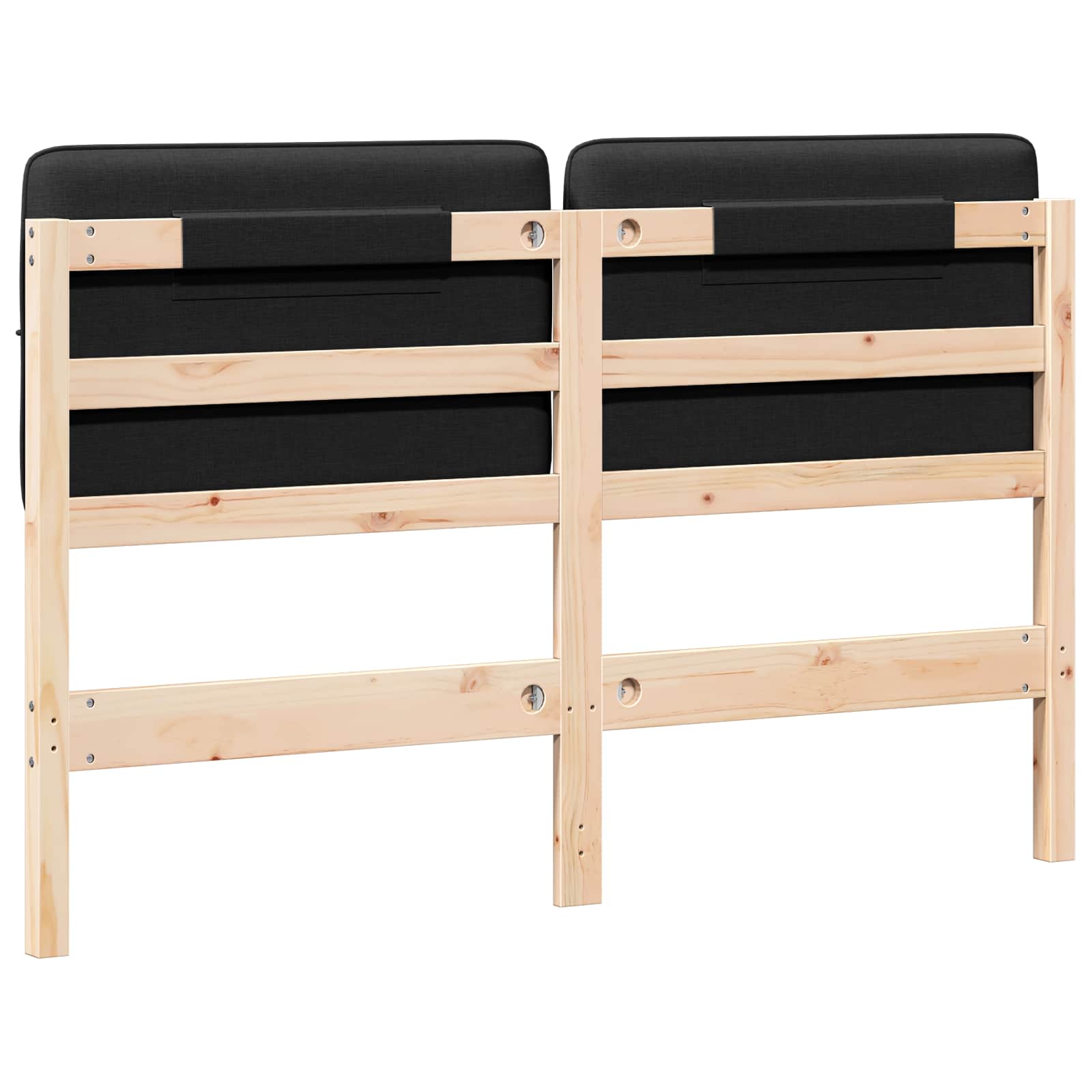 Ταπετσαρισμένο κεφαλάρι με κεφαλάρι Καφέ και Μαύρο 140 cm