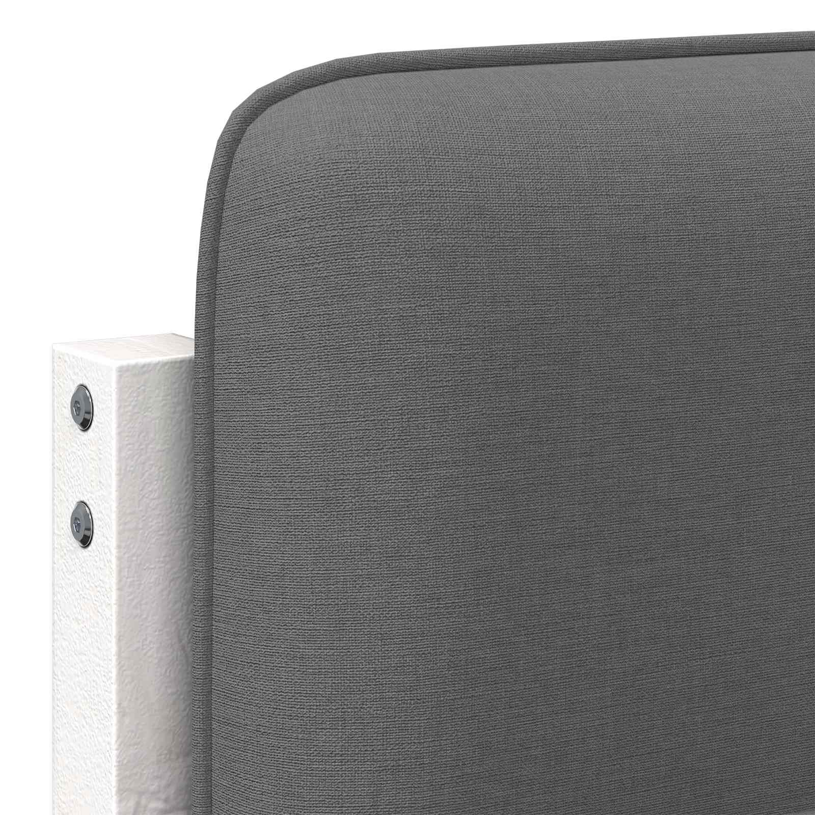 Ταπετσαρισμένο κεφαλάρι Λευκό και Ανοιχτό Γκρι 140 cm