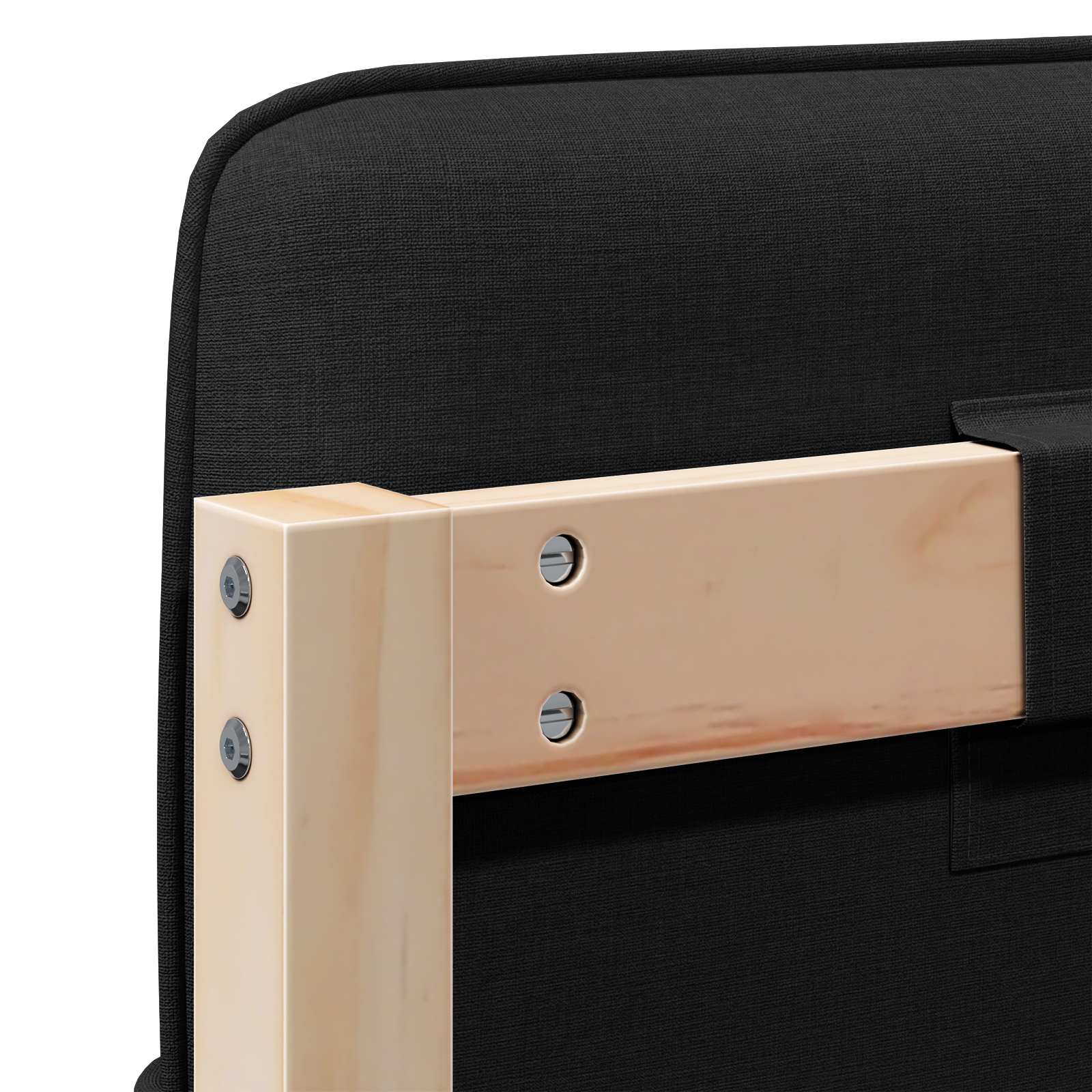 Ταπετσαρισμένο κεφαλάρι με κεφαλάρι Καφέ και Μαύρο 135 cm