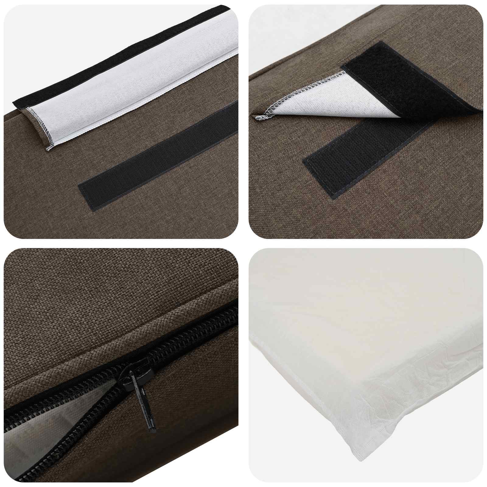 Ταπετσαρισμένο κεφαλάρι με κεφαλάρι Καφέ και Ταπεί 120 cm