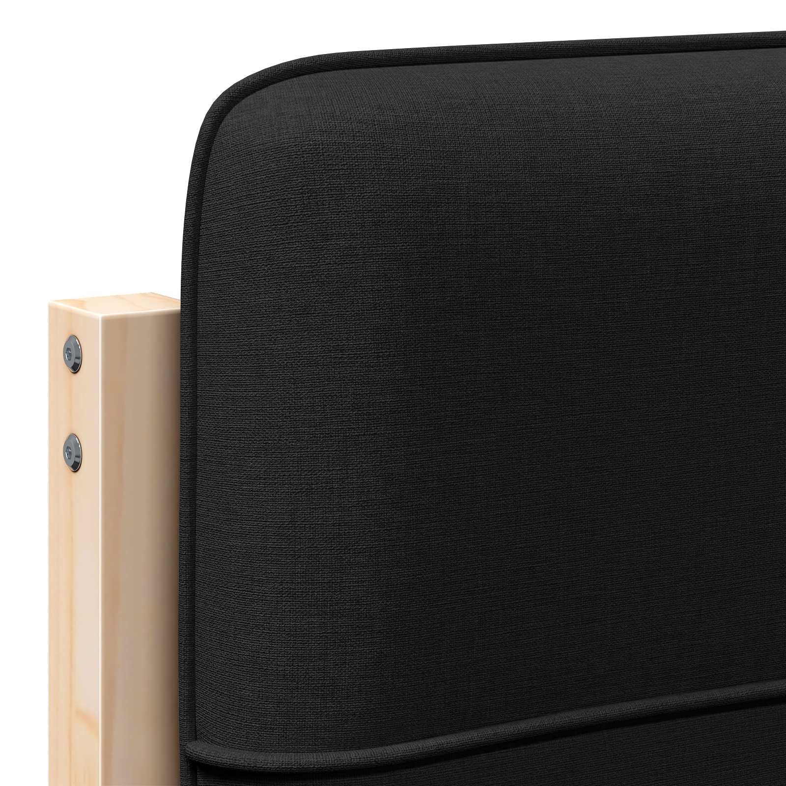 Ταπετσαρισμένο κεφαλάρι με κεφαλάρι Καφέ και Μαύρο 80 cm