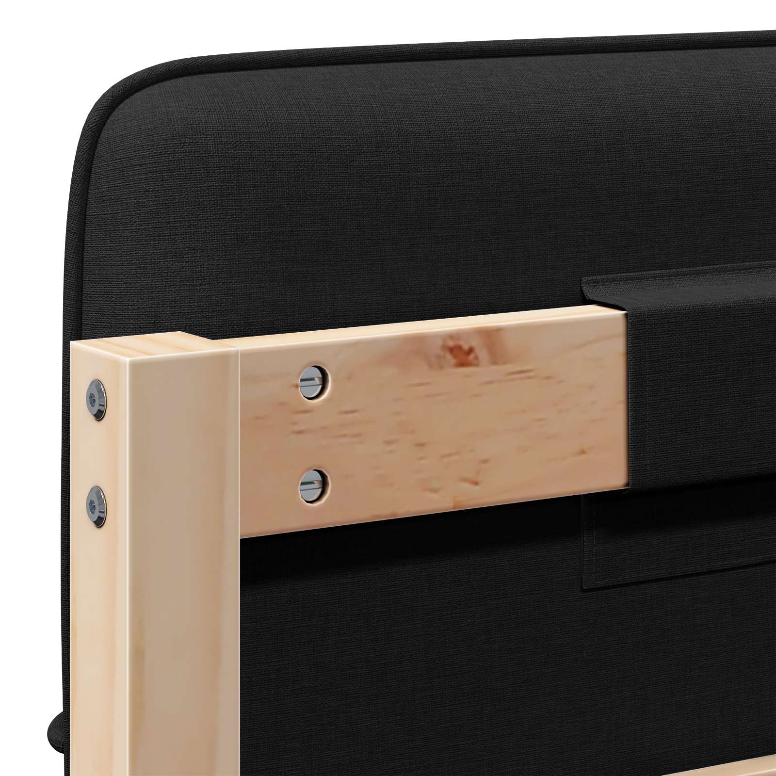 Ταπετσαρισμένο κεφαλάρι με κεφαλάρι Καφέ και Μαύρο 80 cm