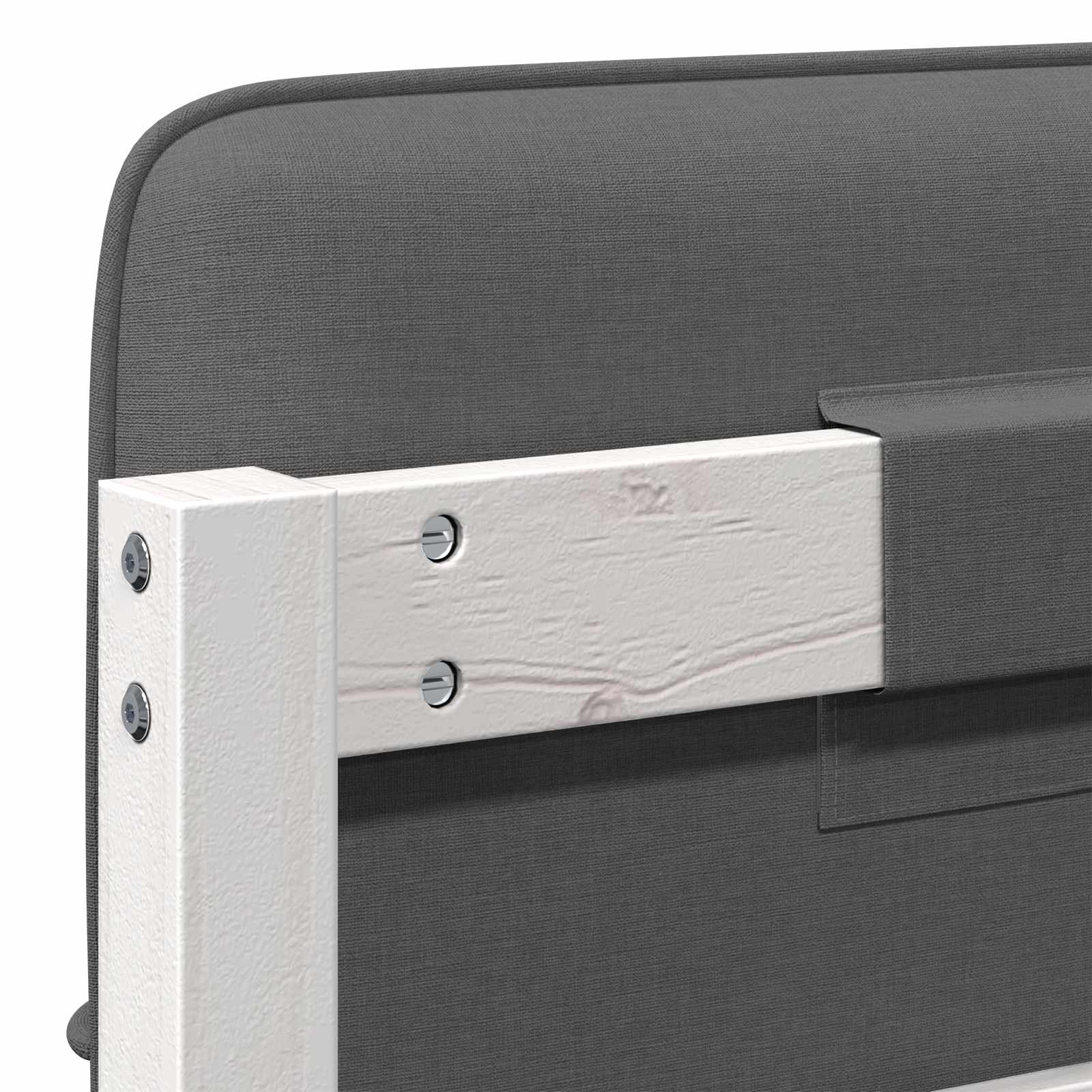 Ταπετσαρισμένο κεφαλάρι Λευκό και Ανοιχτό Γκρι 80 cm