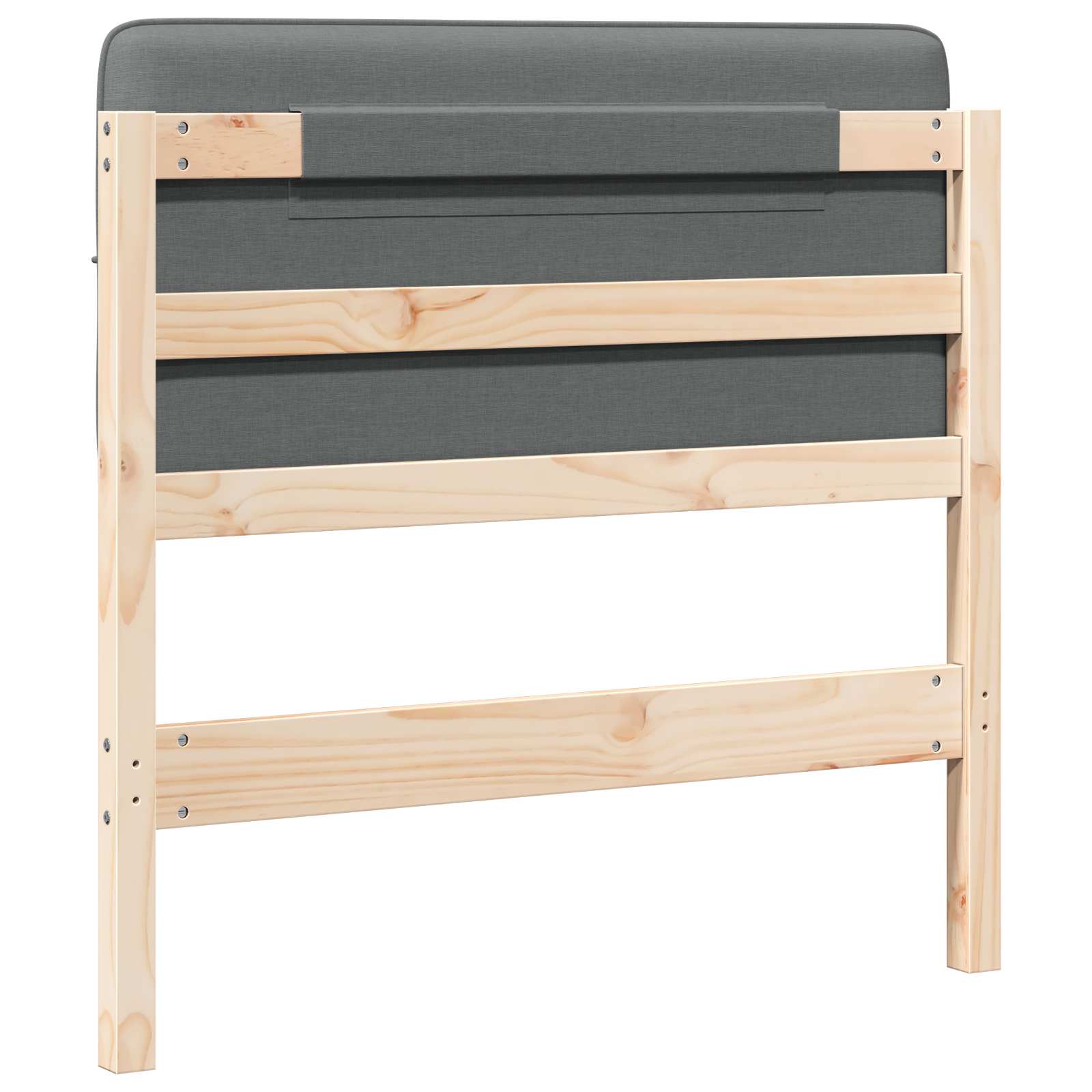 Ταπετσαρισμένο κεφαλάρι με κεφαλάρι Καφέ και Ανοιχτό Γκρι 75 cm