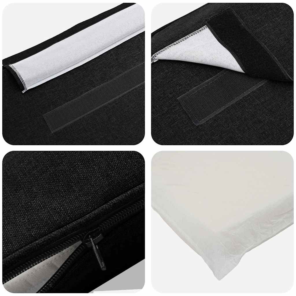 Ταπετσαρισμένο κεφαλάρι με κεφαλάρι Καφέ και Μαύρο 200 cm