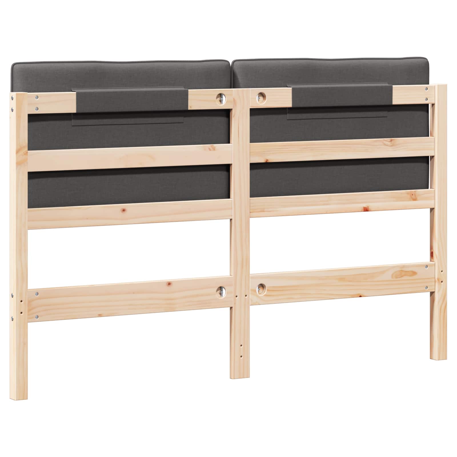 Ταπετσαρισμένο κεφαλάρι με κεφαλάρι Καφέ και Σκούρο Γκρι 160 cm