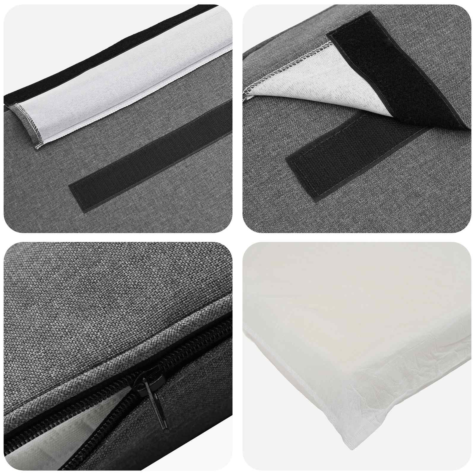 Ταπετσαρισμένο κεφαλάρι Λευκό και Ανοιχτό Γκρι 160 cm