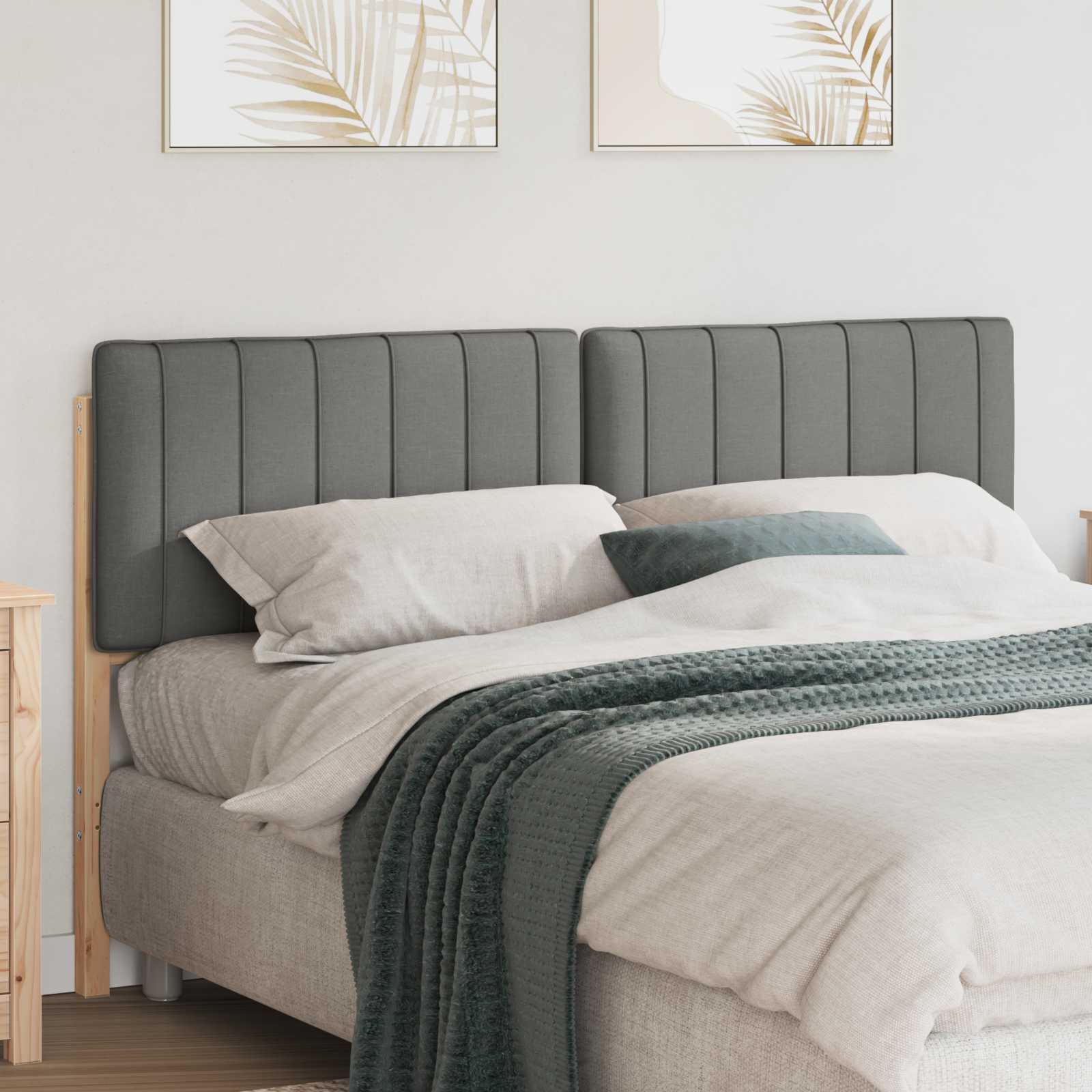 Ταπετσαρισμένο κεφαλάρι Καφέ και Ανοιχτό Γκρι 150 cm