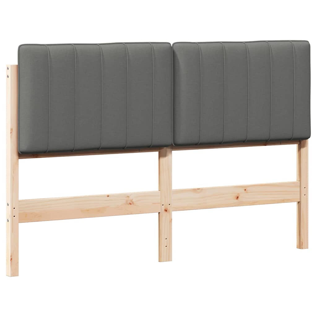 Ταπετσαρισμένο κεφαλάρι Καφέ και Ανοιχτό Γκρι 140 cm
