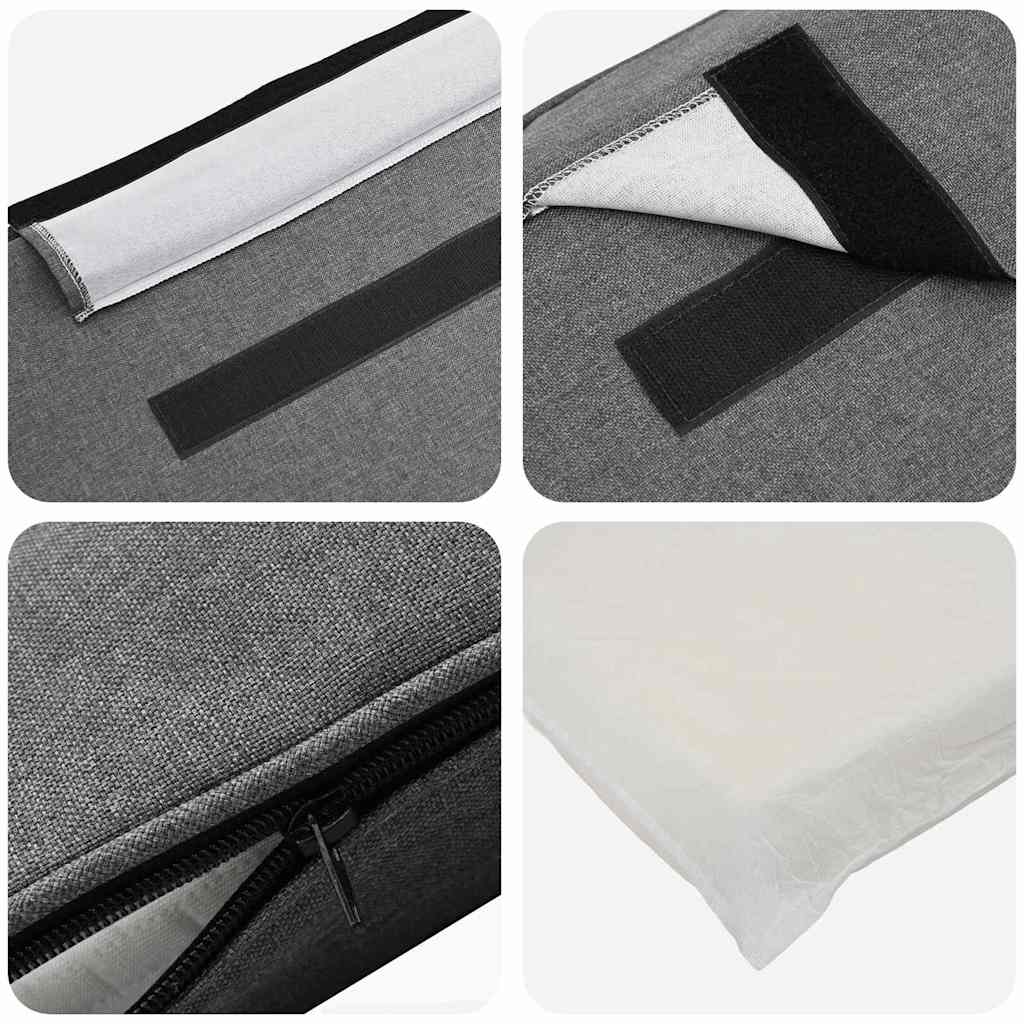 Ταπετσαρισμένο κεφαλάρι με κεφαλάρι Καφέ και Ανοιχτό Γκρι 90 cm