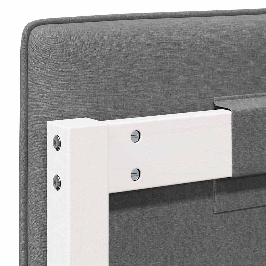 Ταπετσαρισμένο κεφαλάρι Λευκό και Ανοιχτό Γκρι 90 cm