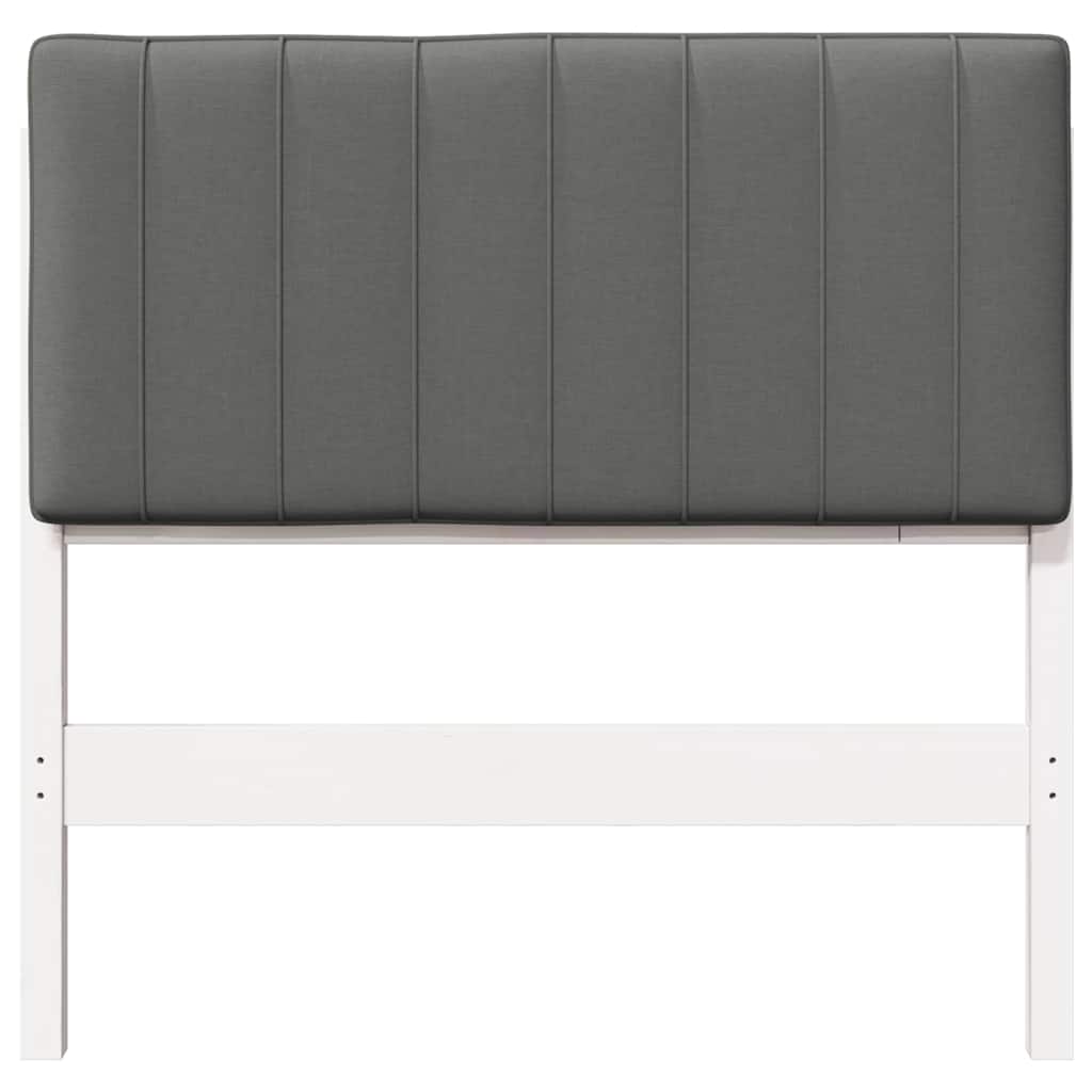 Ταπετσαρισμένο κεφαλάρι Λευκό και Ανοιχτό Γκρι 90 cm