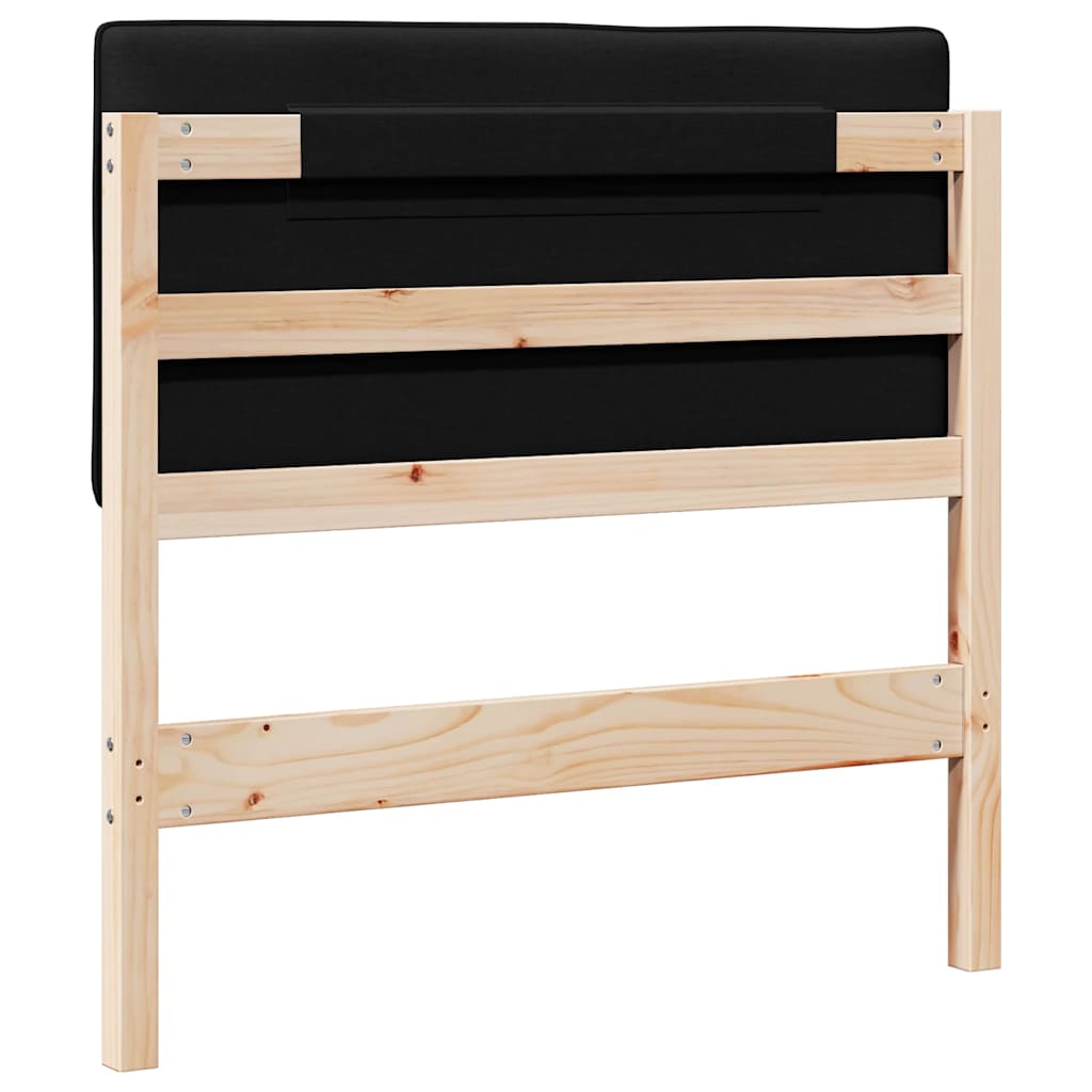 Ταπετσαρισμένο κεφαλάρι με κεφαλάρι Καφέ και Μαύρο 80 cm