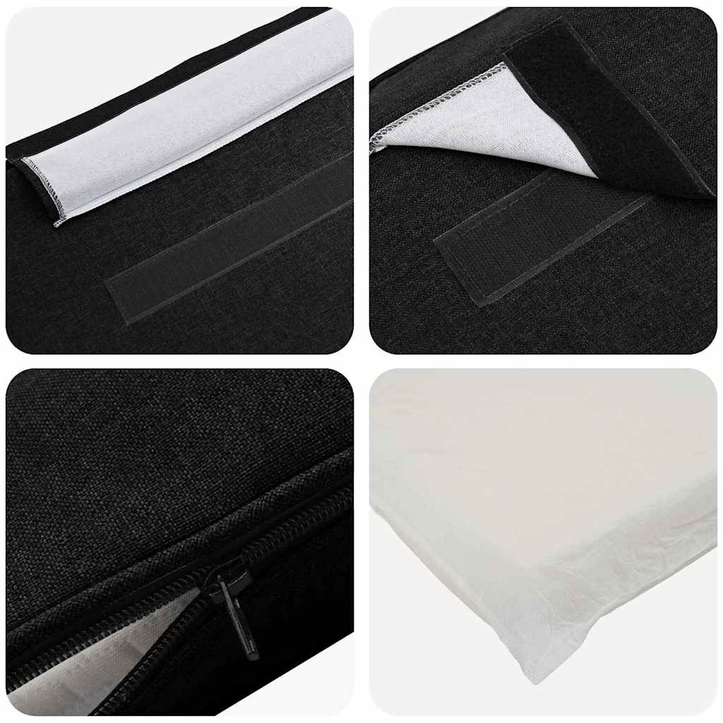 Ταπετσαρισμένο κεφαλάρι με κεφαλάρι Καφέ και Μαύρο 75 cm