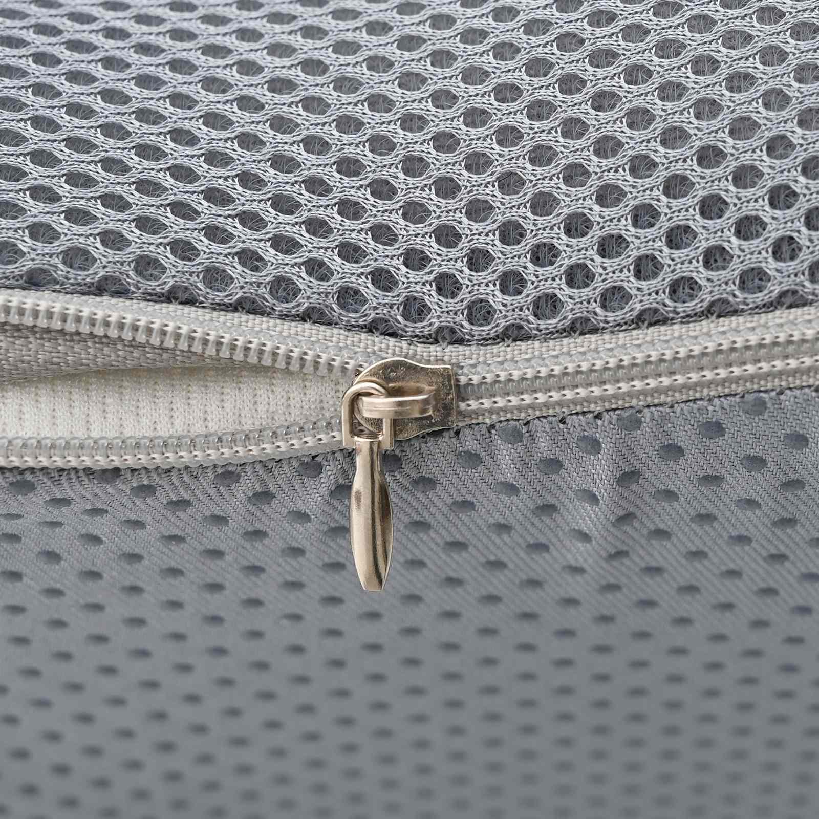 Μαξιλάρια Καθίσματος Μονόχρωμο Γκρι 47 x 37 x 8 εκ Αφρός Μνήμης - Pakobazaar