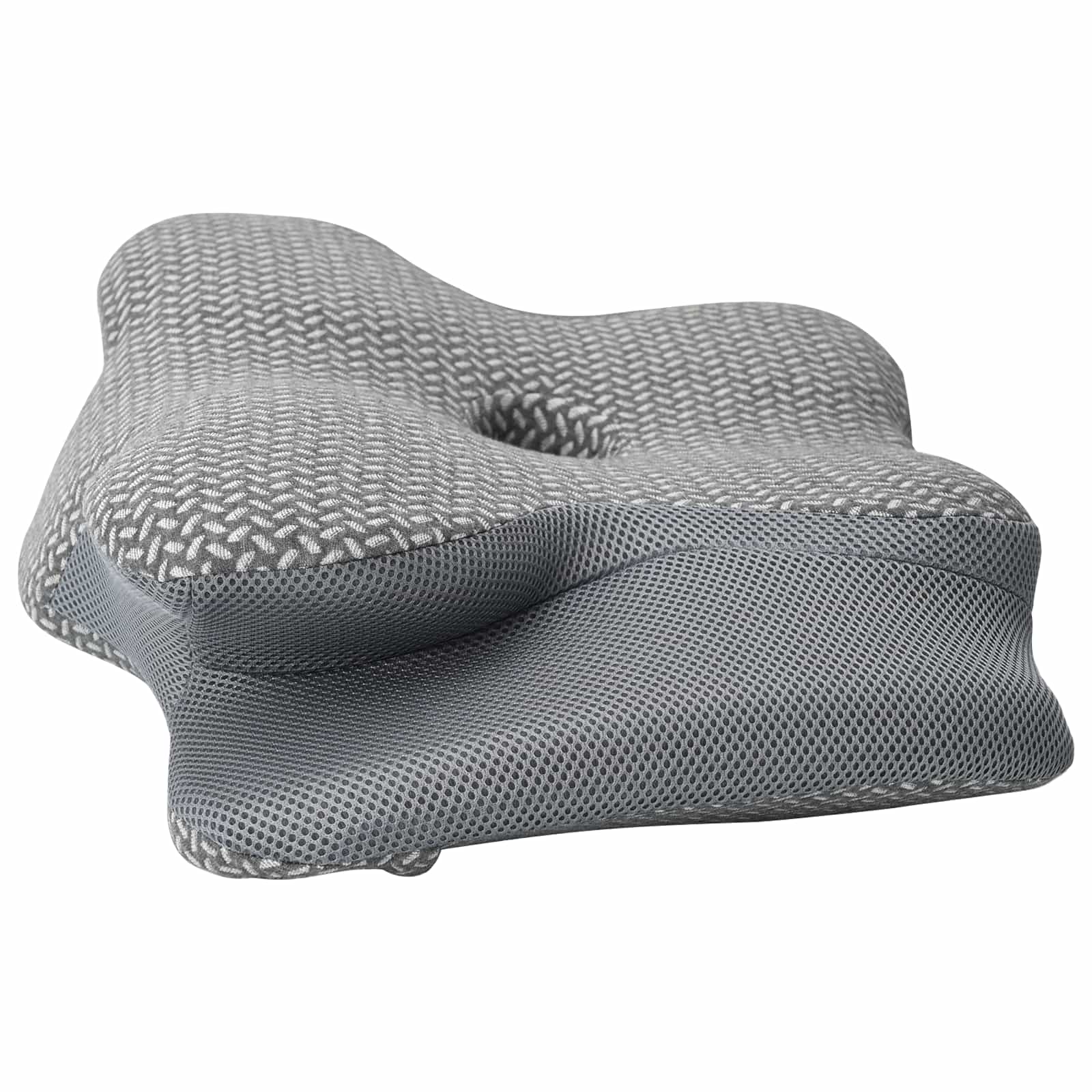 Μαξιλάρι λαιμού Μονόχρωμο Γκρι 58 x 38 x 12 εκ Αφρός Μνήμης - Pakobazaar
