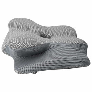 Μαξιλάρι λαιμού Μονόχρωμο Γκρι 58 x 38 x 12 εκ Αφρός Μνήμης - Pakobazaar