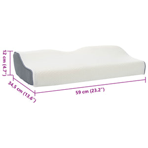 Μαξιλάρι με μαξιλάρι Λευκό 60 x 34 x 11 εκ. Πολυεστέρας - Pakobazaar